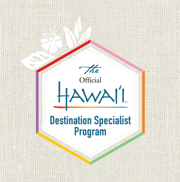 Colorful Hawaiian Destination Badge